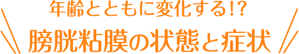 年齢とともに変化する！？ 膀胱粘膜の状態と症状