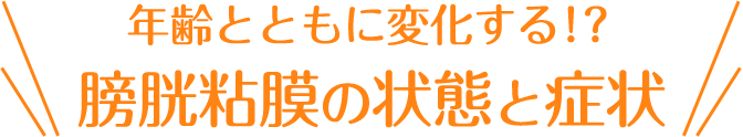 年齢とともに変化する！？ 膀胱粘膜の状態と症状