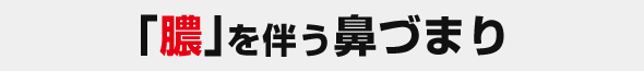 「膿」を伴う鼻づまり
