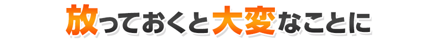 放っておくと大変なことに
