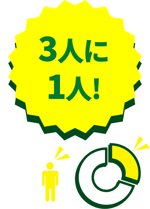 3人に1人!