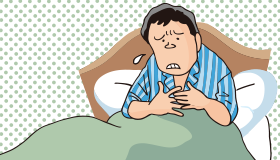 眠ろうと横になったときに、胃の中身が戻ってくる。