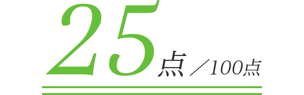 25点/100点