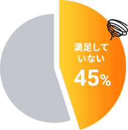 満足していない45%