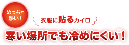 めっちゃ熱い 衣服に貼るカイロ 寒い場所でも冷めにくい！※5℃の低温環境下にて8時間、桐灰はると比較