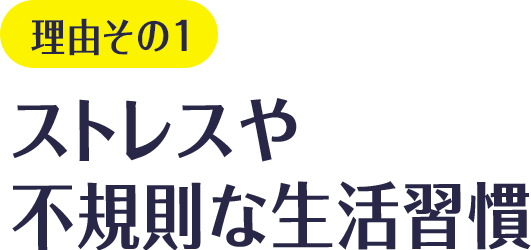 理由その1 ストレスや不規則な生活習慣