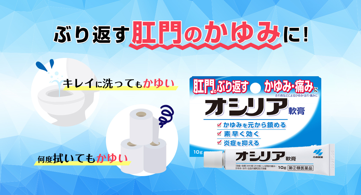 ぶり返す肛門のかゆみに！