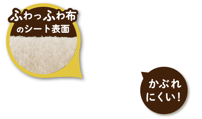 ふわっふわ布のシート表面 かぶれにくい！