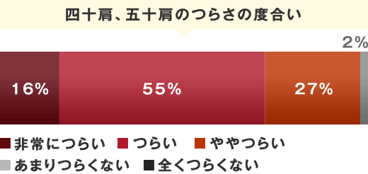 四十肩、五十肩のつらさの度合い
