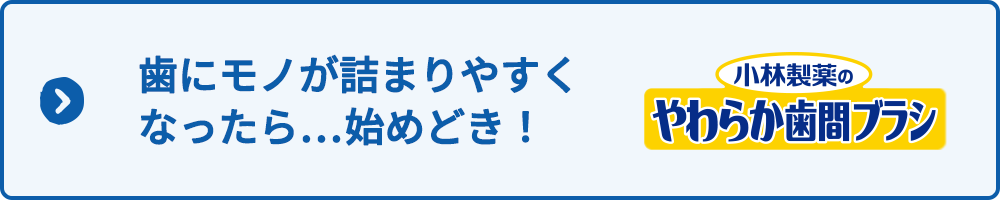歯にモノが詰まりやすくなったら…始めどき！