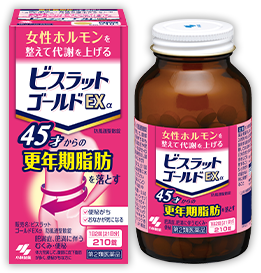 女性ホルモンを整えて代謝を上げるビスラットゴールドEXα 45才からの更年期脂肪を落とす