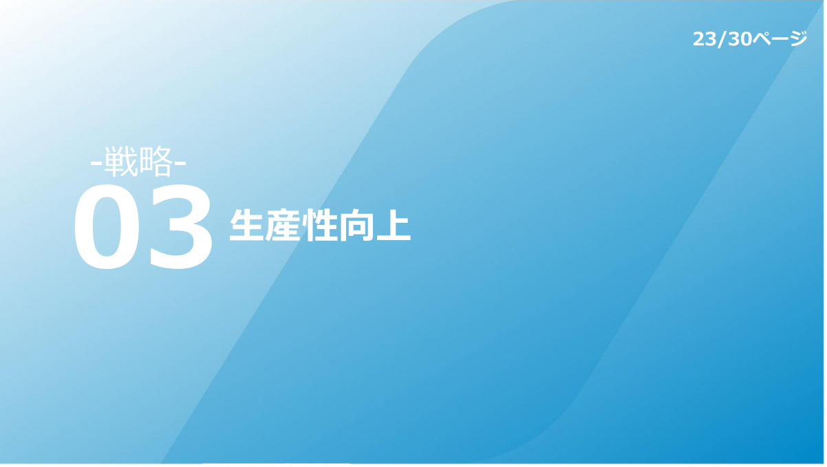 戦略03 生産性向上