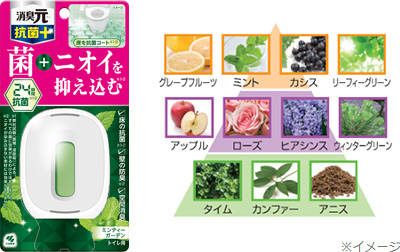 ＜トイレの消臭元　抗菌+　ミンティーガーデン＞