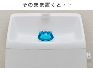 ネコ型ブルーレットおくだけ除菌をそのまま置くと・・