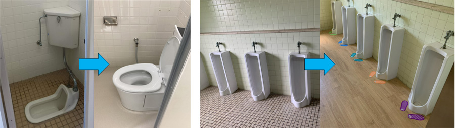 和式トイレから洋式トイレに改修工事