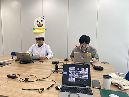 オンラインで実施したトイレ特別授業の様子