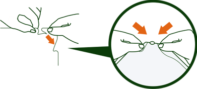 （1）注ぎ口を開けます。