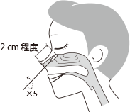 検体採取（鼻腔ぬぐい液の自己採取）