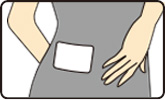[腰]腰にフィットする肌着に貼る