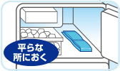 （1）ジェルパックを2つ折りにし 冷凍庫でカチコチに凍結するまで冷却する。