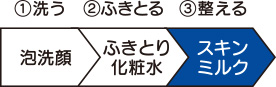 泡洗顔 ふきとり化粧水 スキンミルク