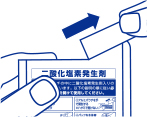 (2)アルミパウチを手で開封する<