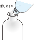 使用済みのスティックを直接触らないようにティッシュなどを使って捨てる。